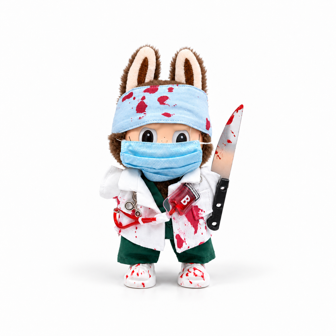 Labubu Blood Splatter Surgeon Outfit Set