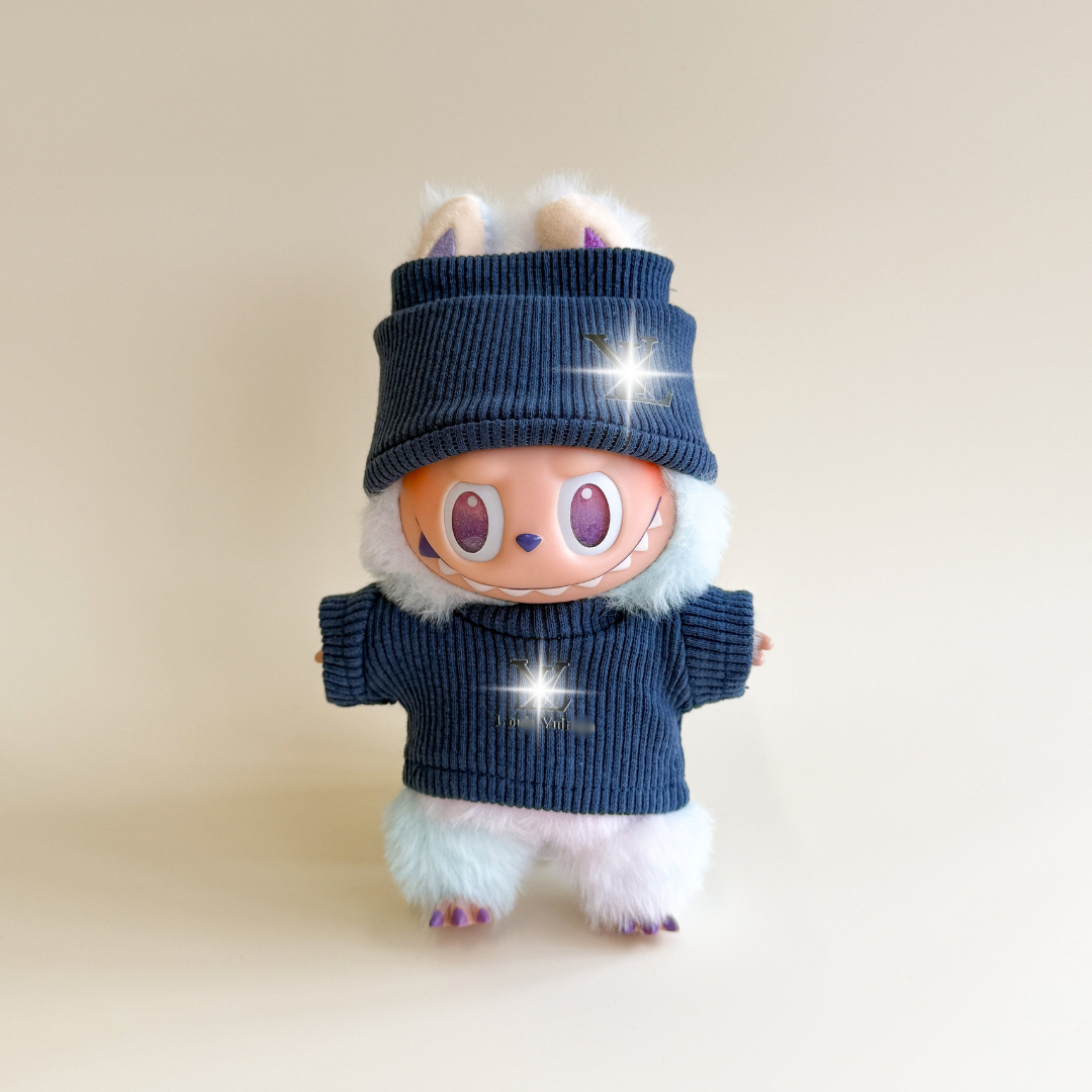 Labubu Classic Monogram Winter Set – Collector Edition back view detail – Lizzie & Friends