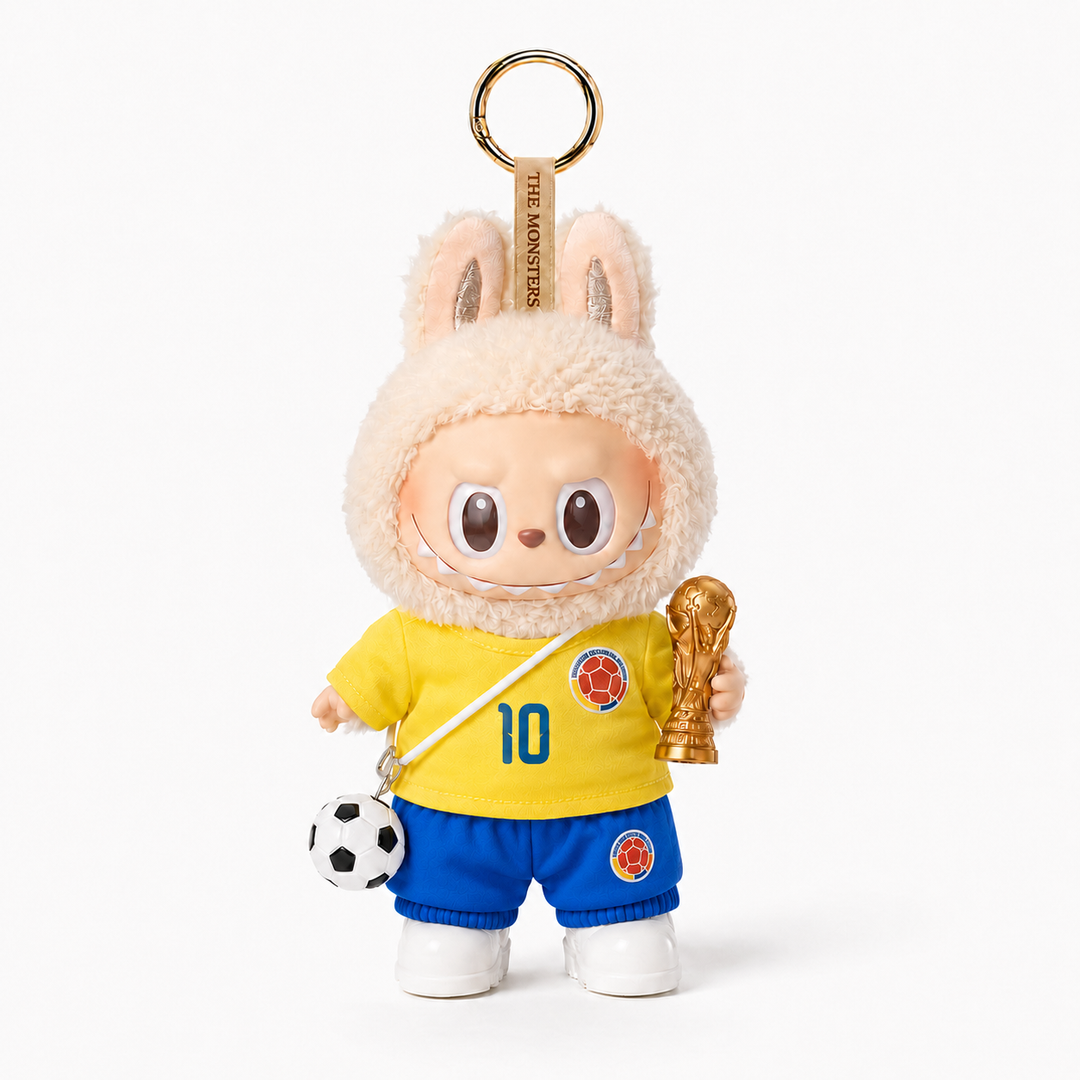 Labubu Colombia #10 Football Outfit Set (Blue Shorts)