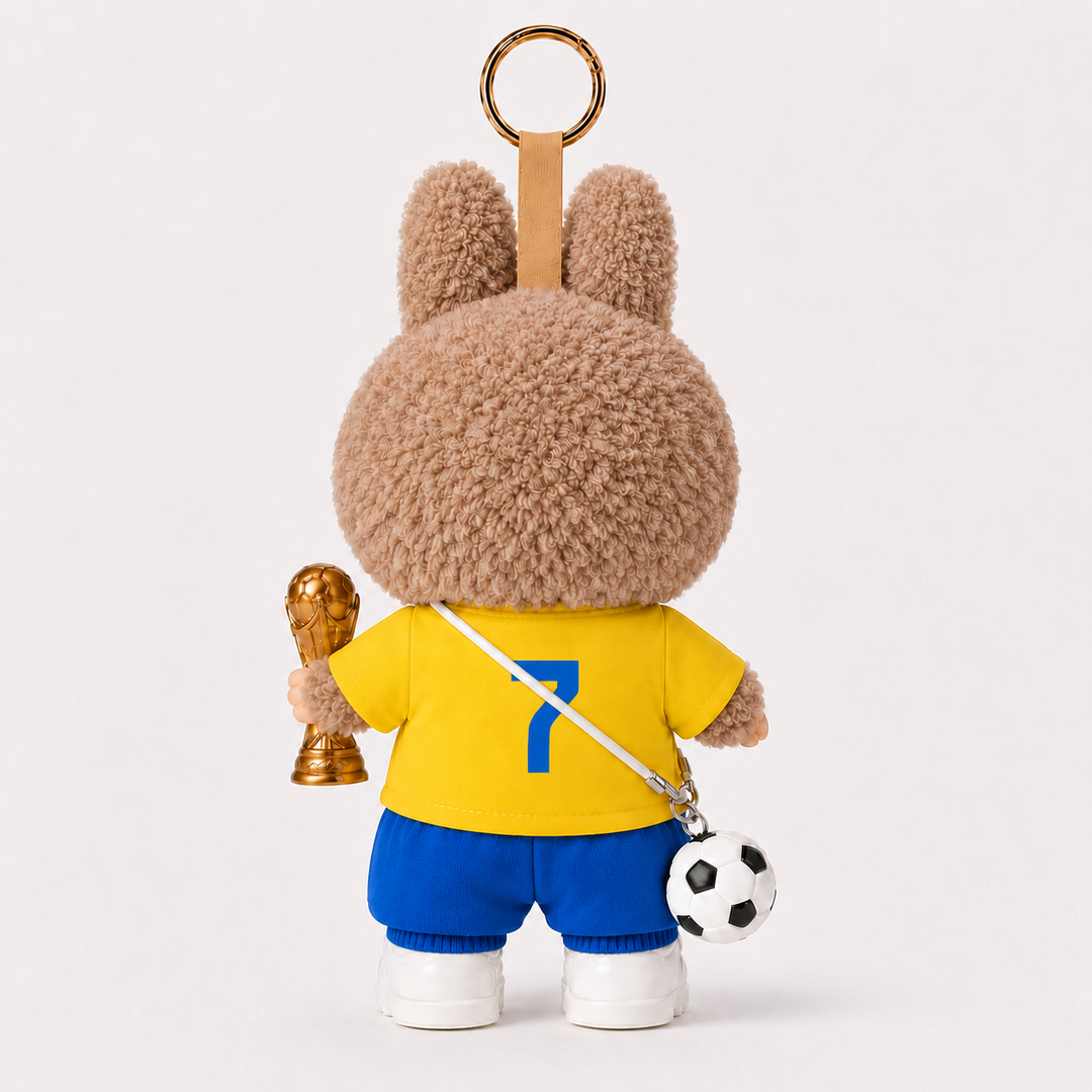 Labubu Colombia #7 Football Outfit Set (Blue Shorts)