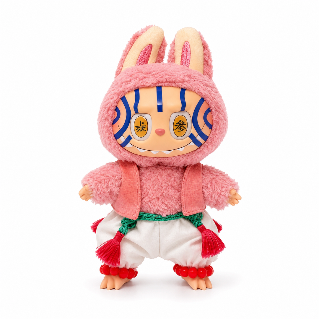 Labubu Demon Slayer Akaza Outfit Set – Complete with Authentic Lychee Berry Figure