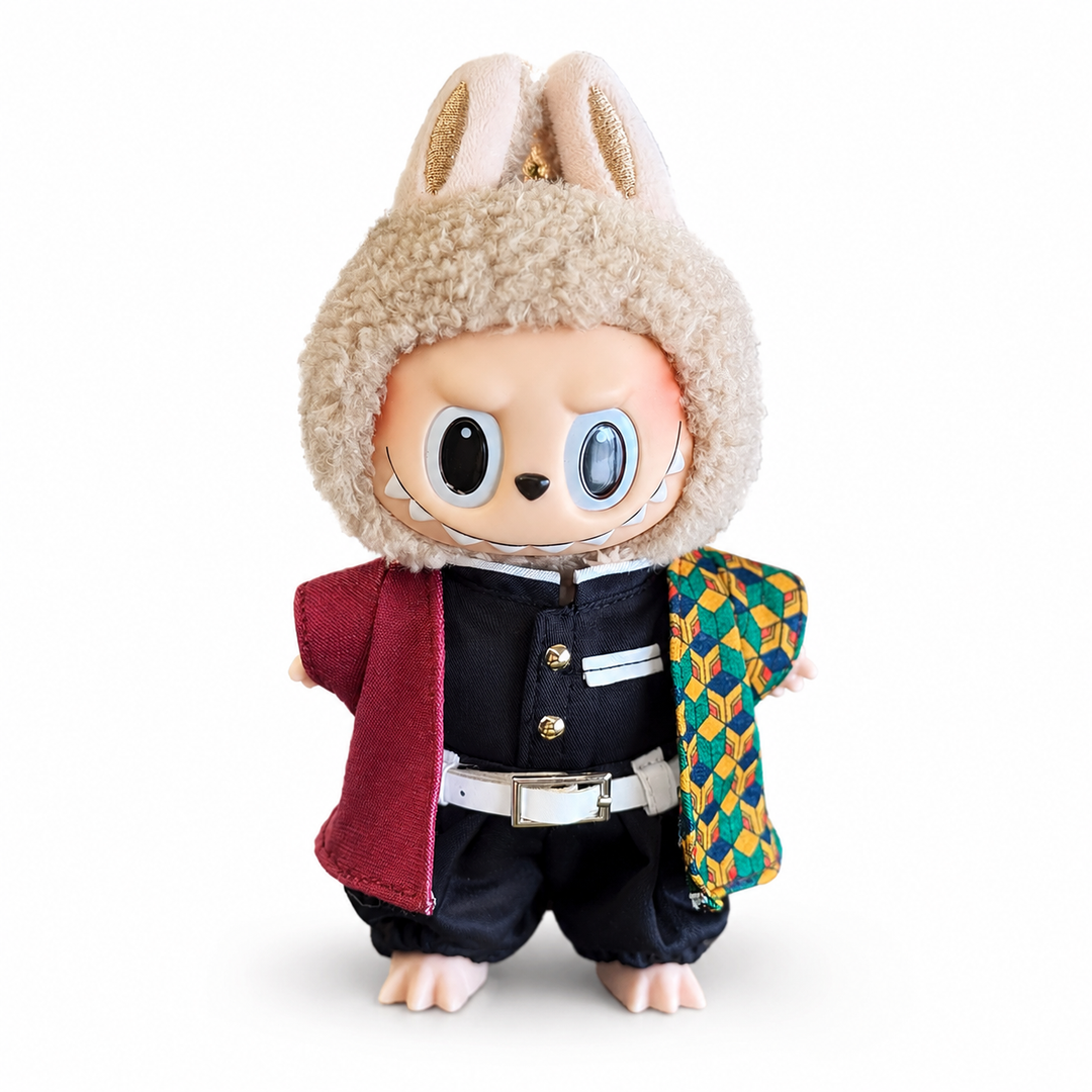 Labubu Demon Slayer Giyu Outfit Set – Complete with Authentic Toffee Figure