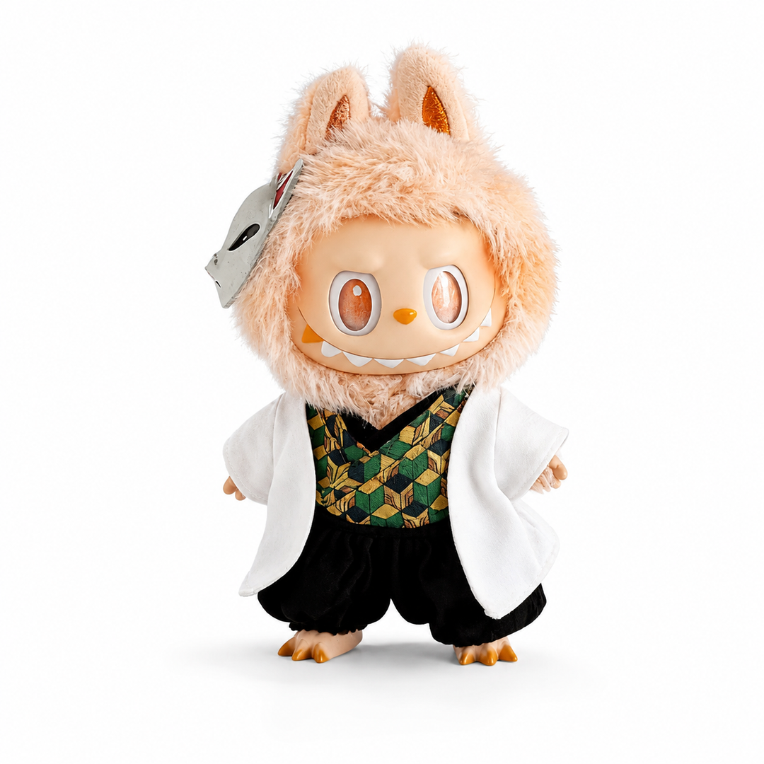 Labubu Demon Slayer Inosuke Outfit Set – Complete with Authentic Happiness Figure