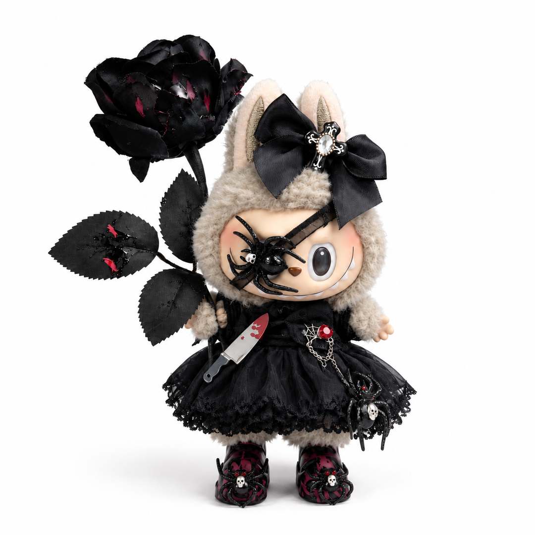 Labubu Gothic Spider Doll Outfit Set