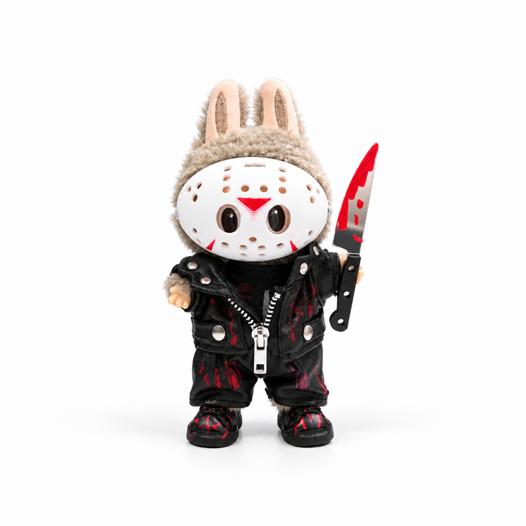 Labubu Hockey Mask Slasher Outfit Set