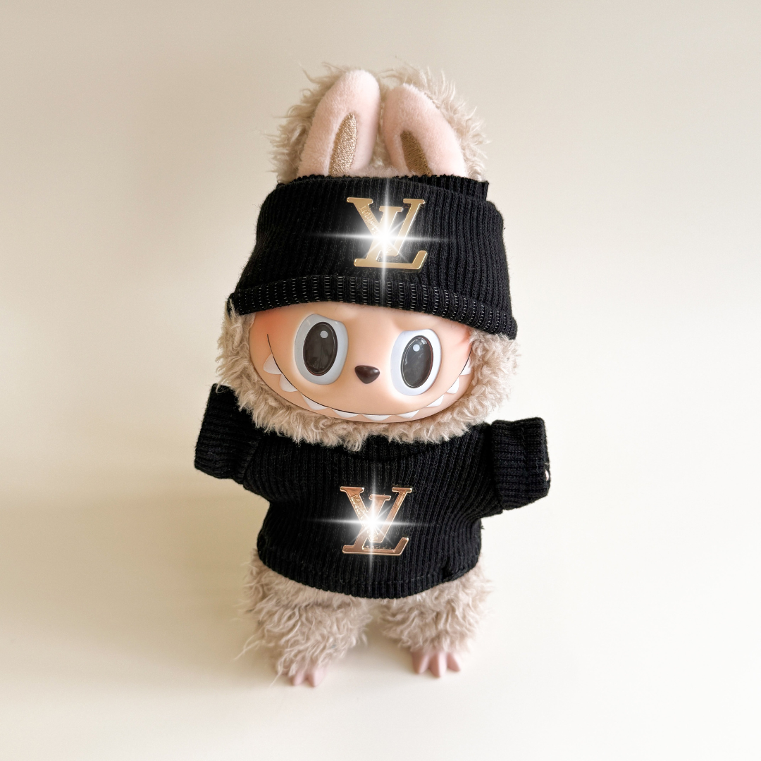Labubu Gold Monogram Ribbed Knit Set – Collector Edition