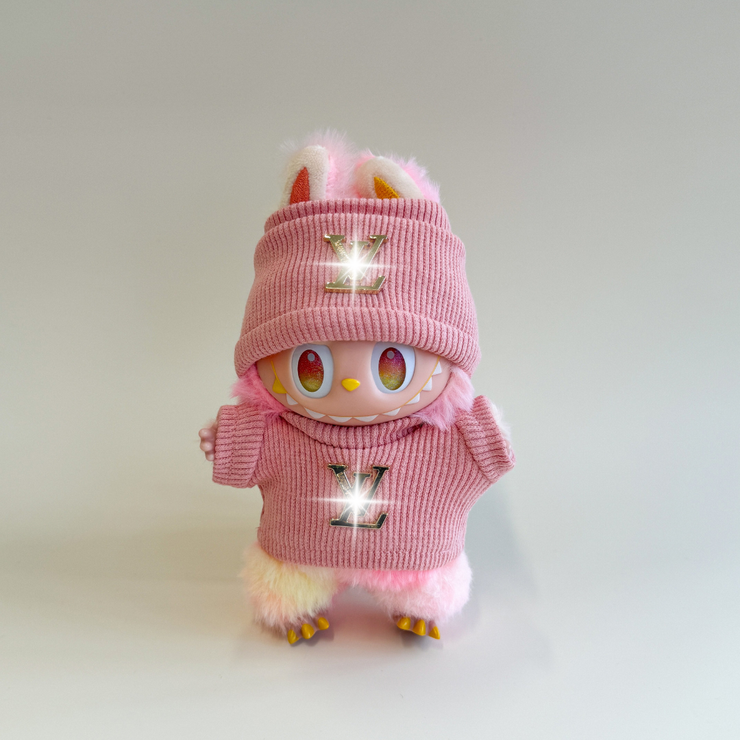 Labubu Gold Monogram Ribbed Knit Set – Collector Edition