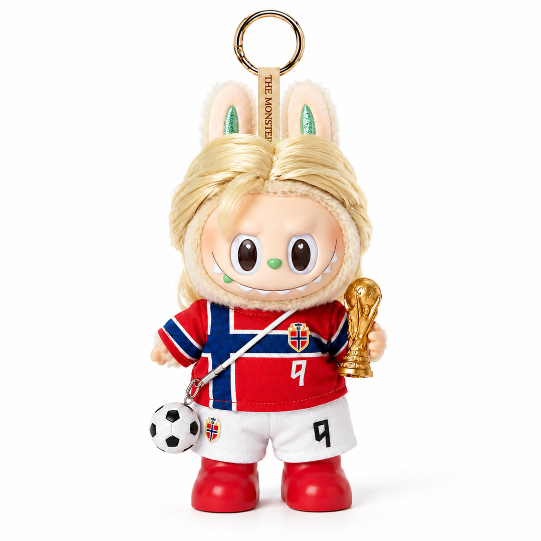 Labubu Norway #9 Football Outfit Set – Complete with Authentic Blue Prelude Figure