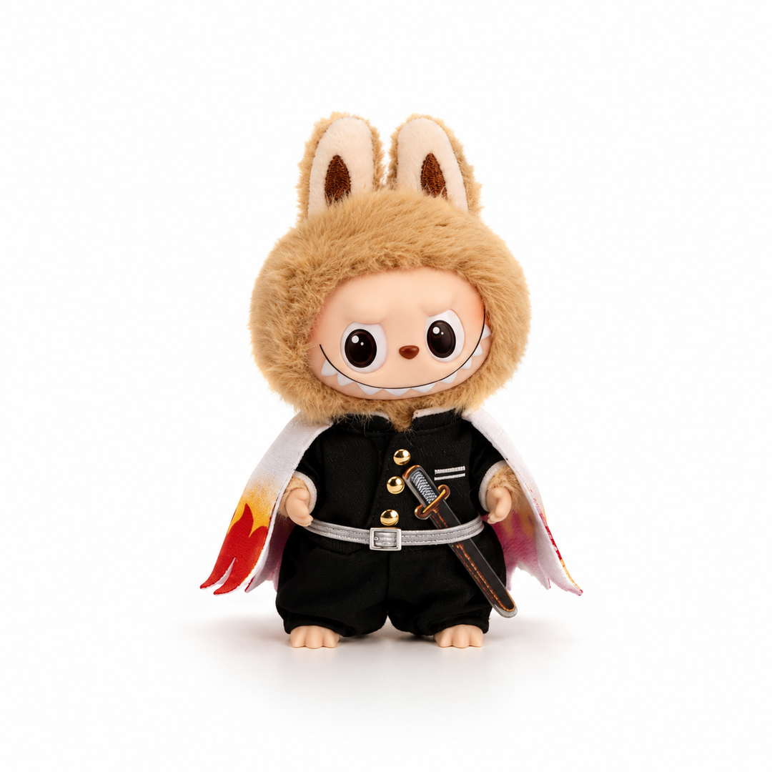 Labubu Pin For Love (V4) Flame Warrior Outfit