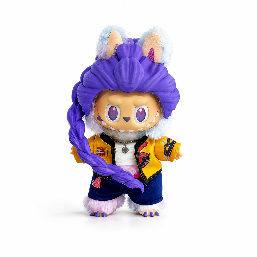 Labubu Purple Hunters Inspired Streetwear Outfit Set