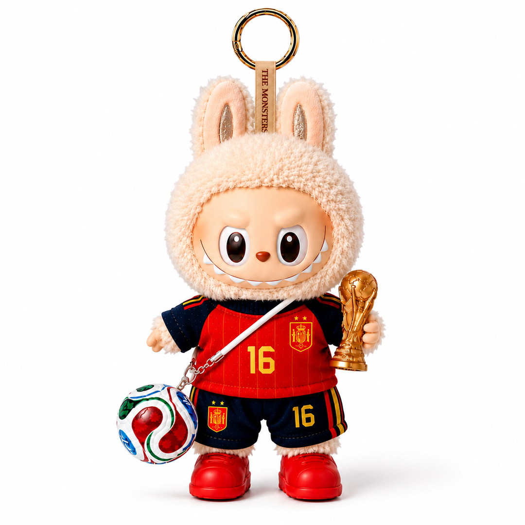 Labubu Spain #16 Two-Star Football Outfit Set (FIFA Ball Edition)