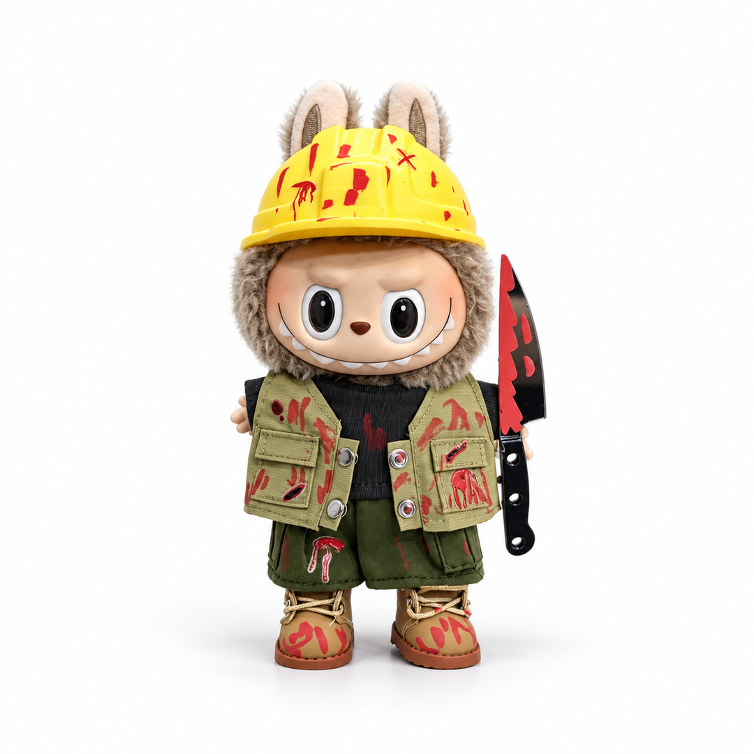 Labubu Splatter Site Foreman Outfit Set