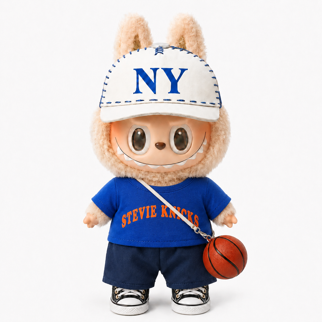 Labubu Stevie Knicks Basketball Outfit Set