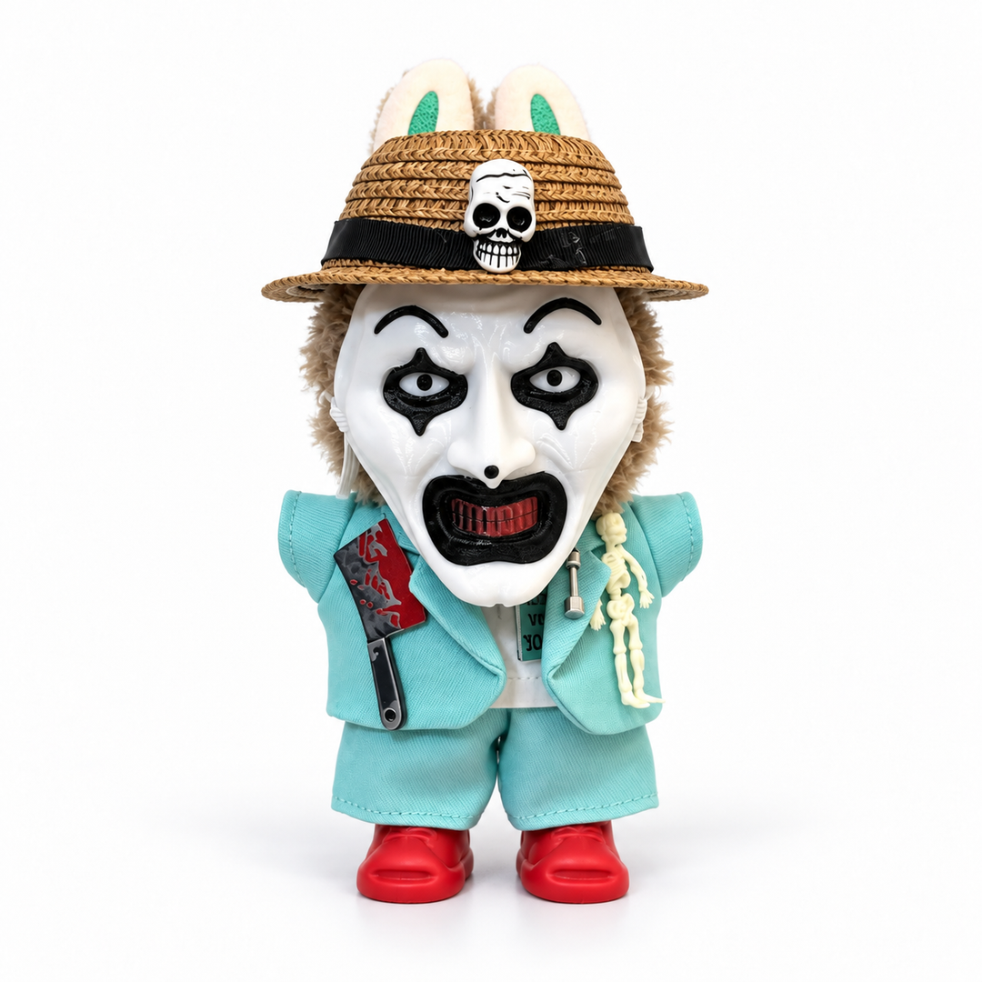 Labubu Straw Hat Silent Clown Outfit Set