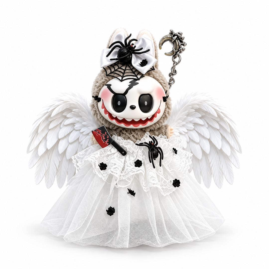 Labubu White Wings Spider Angel Outfit Set
