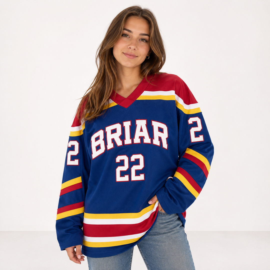 Logan No. 22 Briar Hockey Jersey - Blue Pro Edition