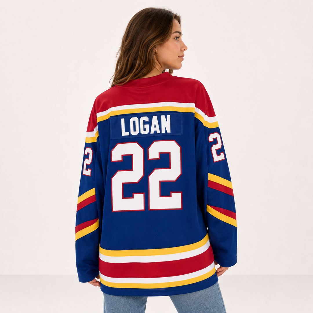 Logan No. 22 Briar Hockey Jersey - Blue Pro Edition