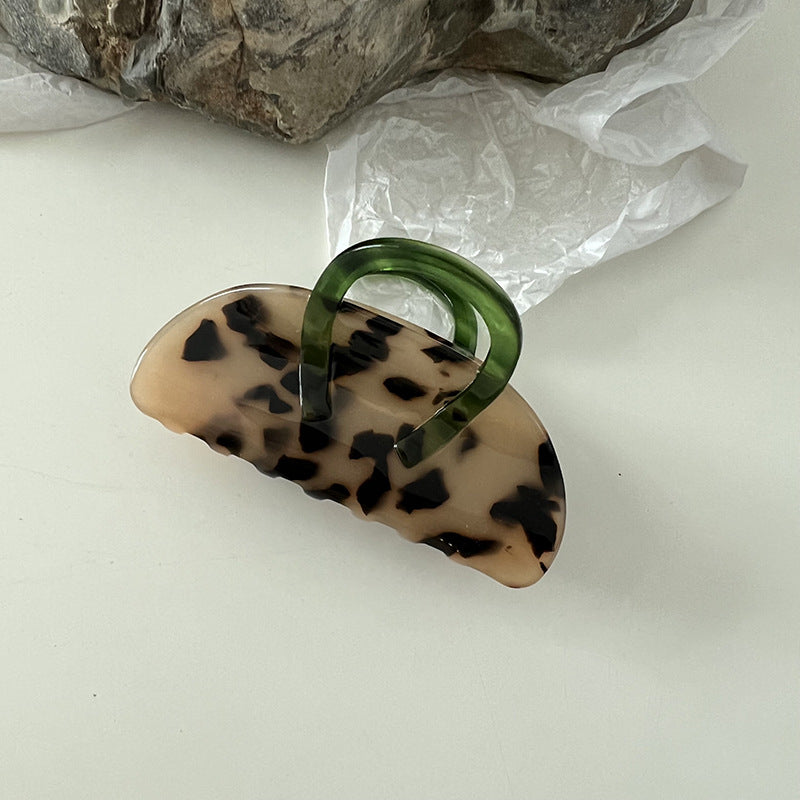 Leopard Print Charm Hair Claw