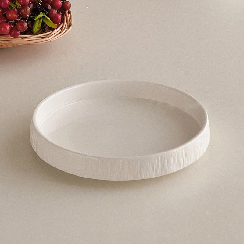 Textured Porcelain Plate Collection