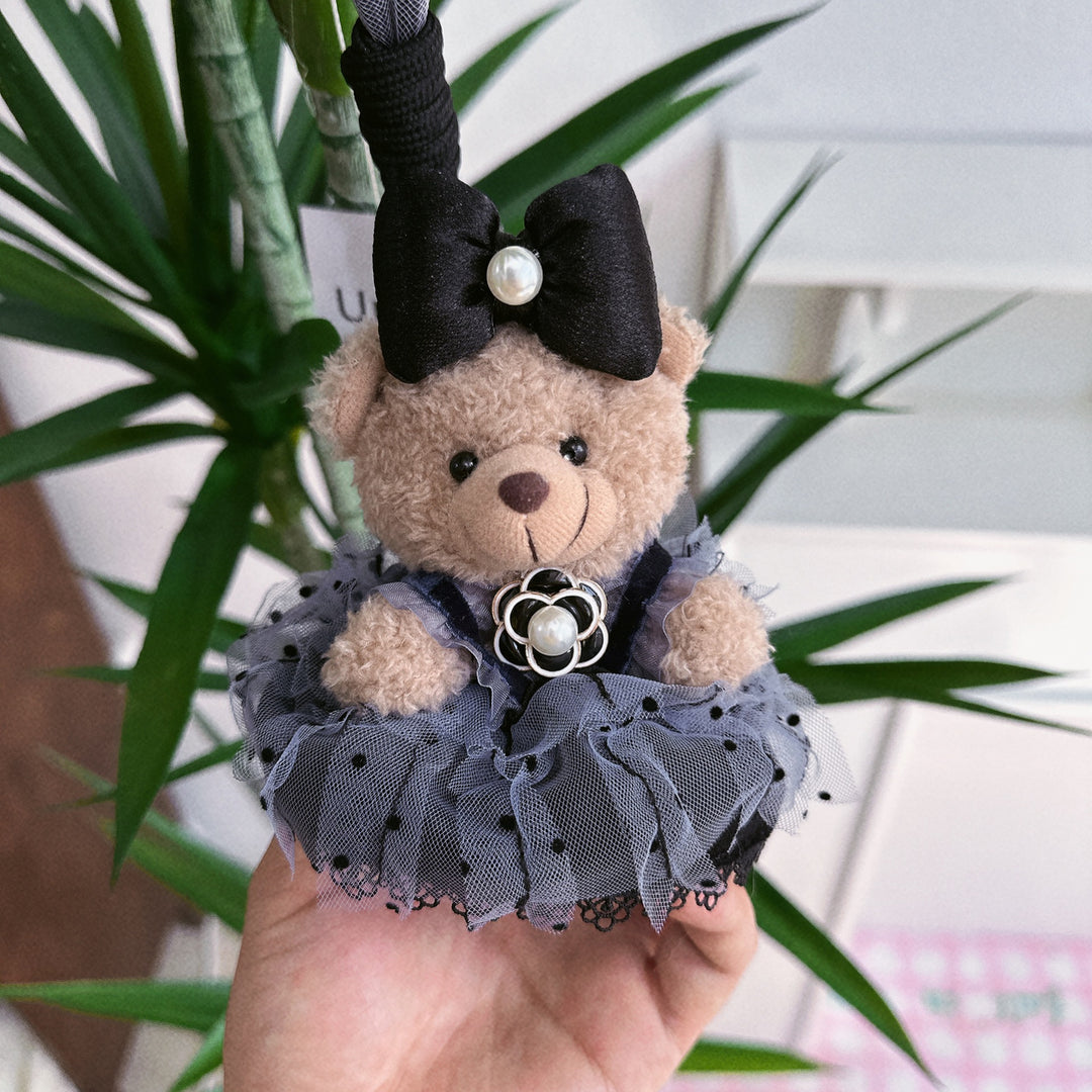 Elegant Ballerina Bear Bag Charm