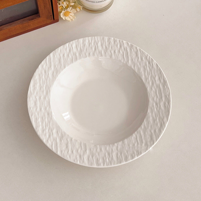 Textured Porcelain Plate Collection