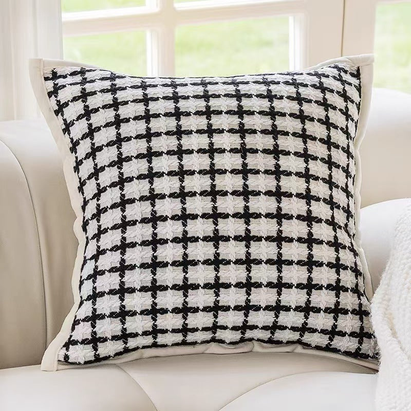 Classic Tweed Grid Pillow Cover