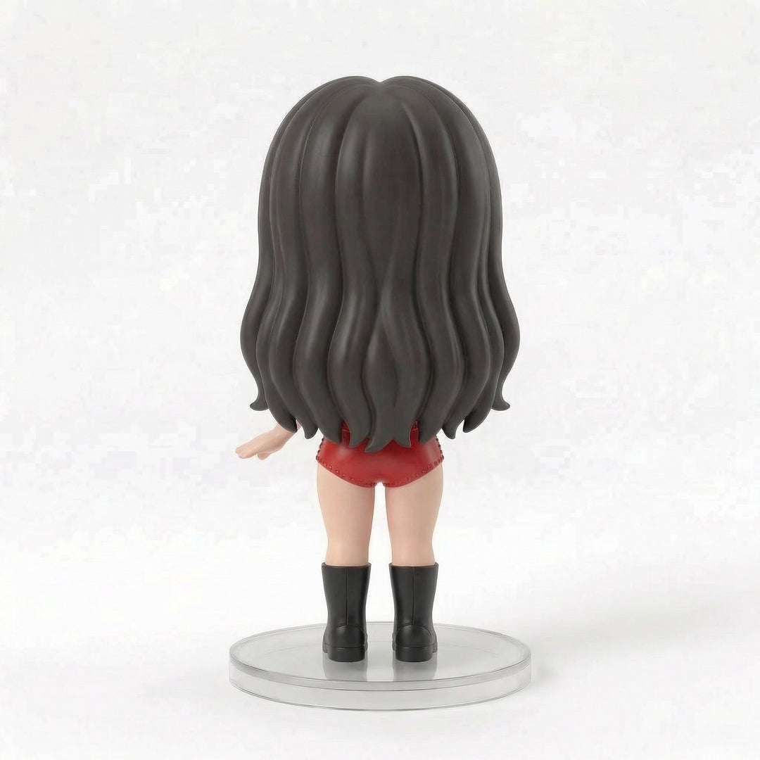 Olivia Rodrigo Pop Star "Gutsy" Collectible Figure – Red Stage Edition flat lay product shot – Lizzie & Friends