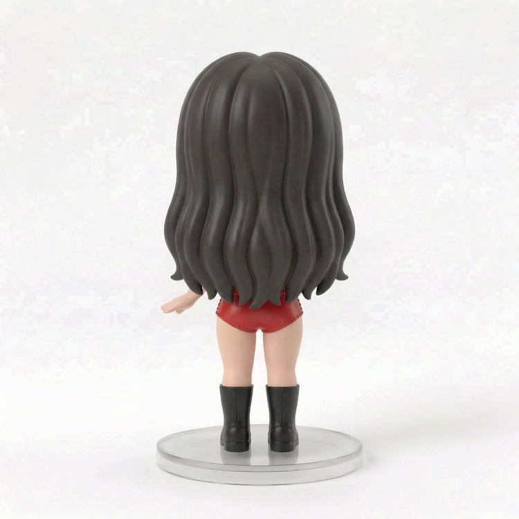 Olivia Rodrigo Pop Star "Gutsy" Collectible Figure – Red Stage Edition flat lay product shot – Lizzie & Friends