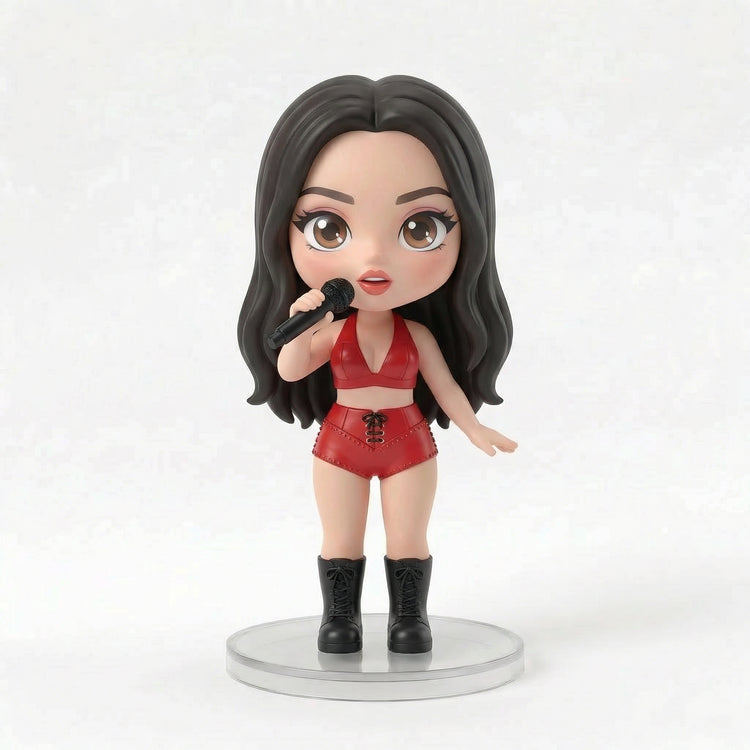 Olivia Rodrigo Pop Star "Gutsy" Collectible Figure – Red Stage Edition – handmade collectible figure chibi-style fan merch gift display