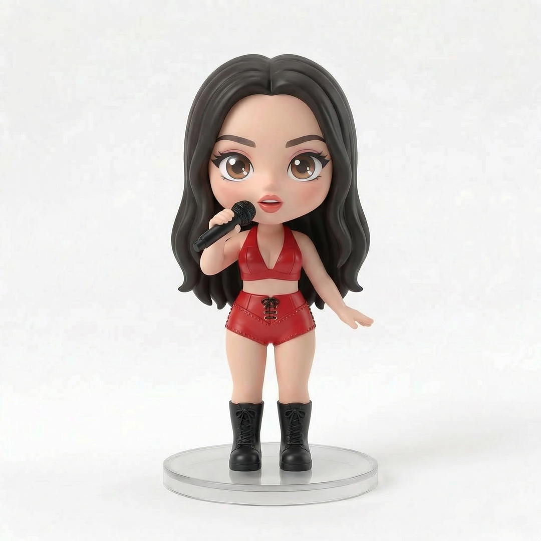 Olivia Rodrigo Pop Star "Gutsy" Collectible Figure – Red Stage Edition – handmade collectible figure chibi-style fan merch gift display