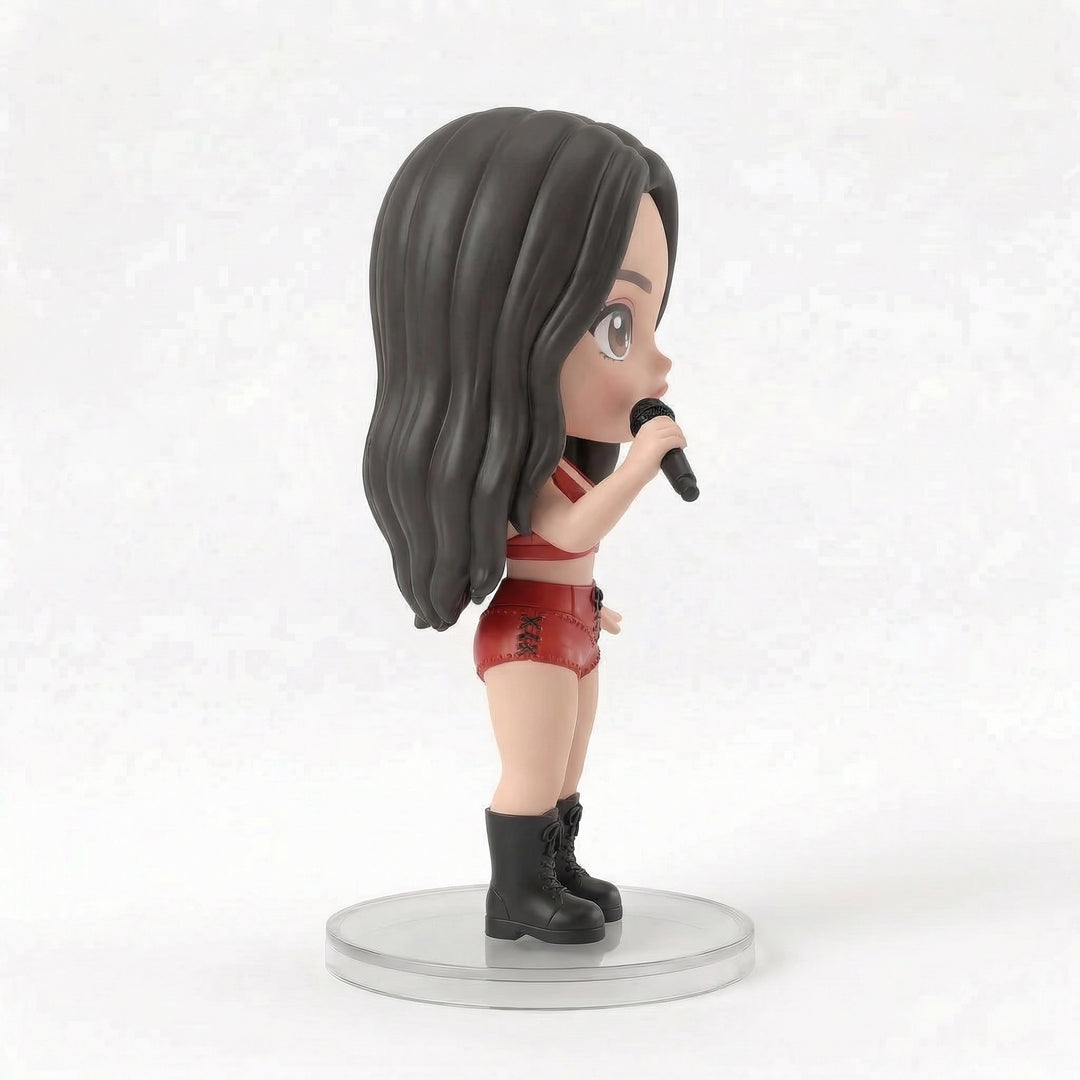 Olivia Rodrigo Pop Star "Gutsy" Collectible Figure – Red Stage Edition back view detail – Lizzie & Friends