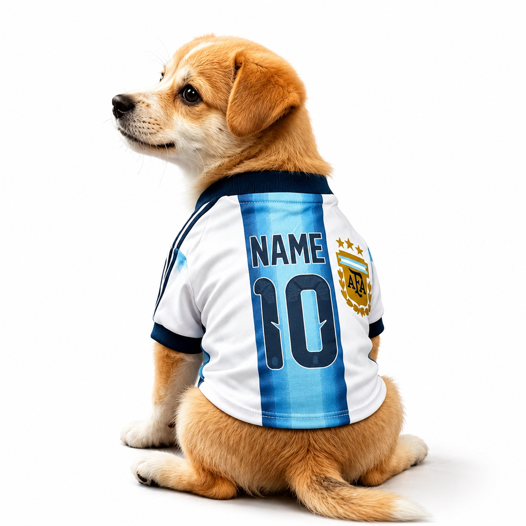 Personalized Argentina Pet Soccer Jersey