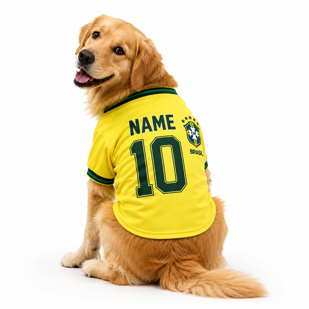 Personalized Brazil Pet Soccer Jersey