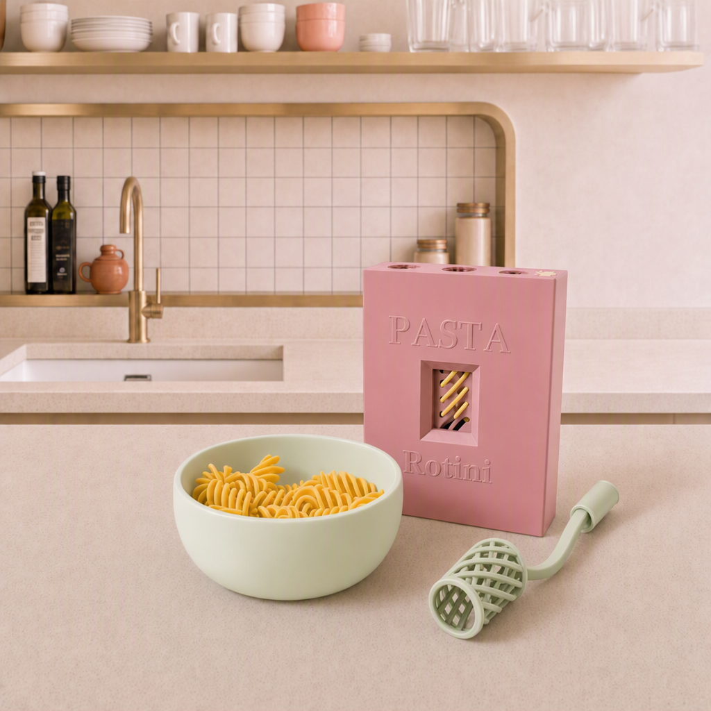 Squishy Pasta Fidget Bowl Set Flushing Pink – 3D Printed Sensory Toy
