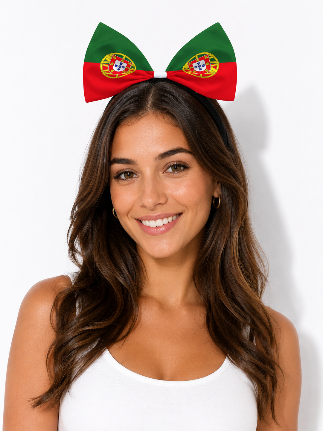 Portugal Flag Bow Headband