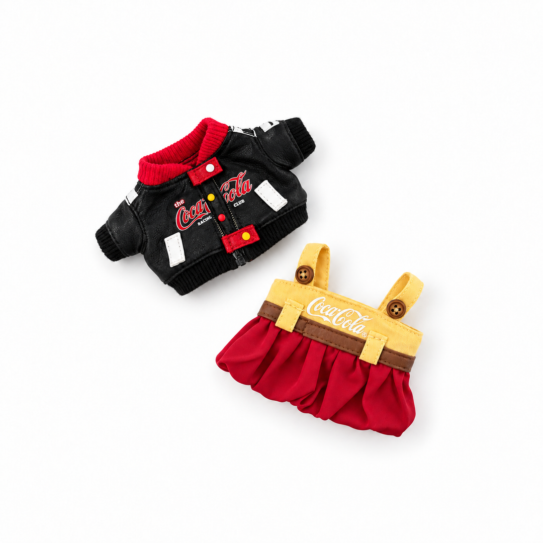 Labubu Racing Jacket & Overall Skirt Outfit Set