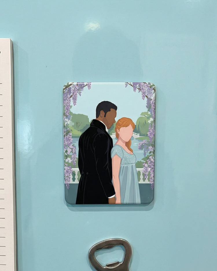 High Society Bridgerton-Inspired Couple Magnet Collection flat lay product shot – Lizzie & Friends