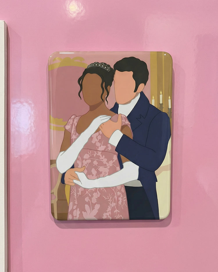 High Society Bridgerton-Inspired Couple Magnet Collection back view detail – Lizzie & Friends