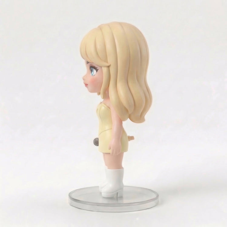 Sabrina Carpenter Pop Star "Sweet Singer" Collectible Figure – Yellow Stage Edition back view detail – Lizzie & Friends