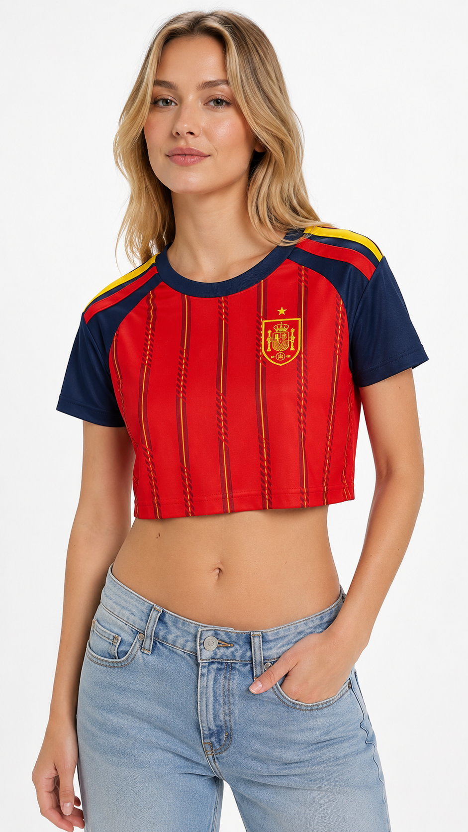 Spain Crest Crop Jersey Top