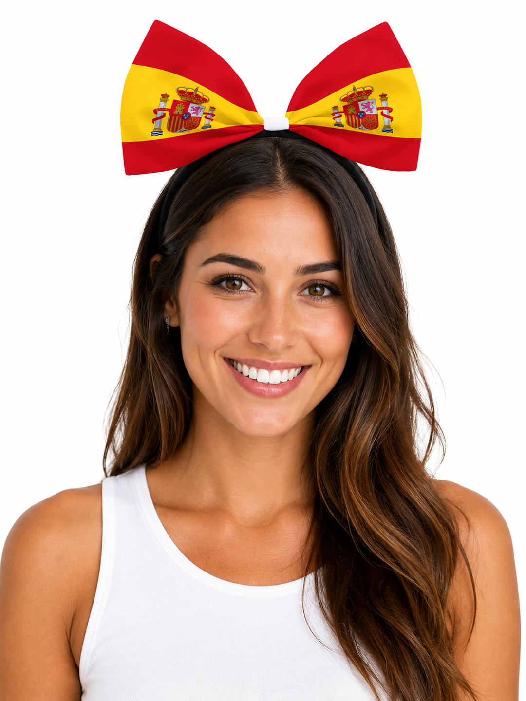Spain Flag Bow Headband