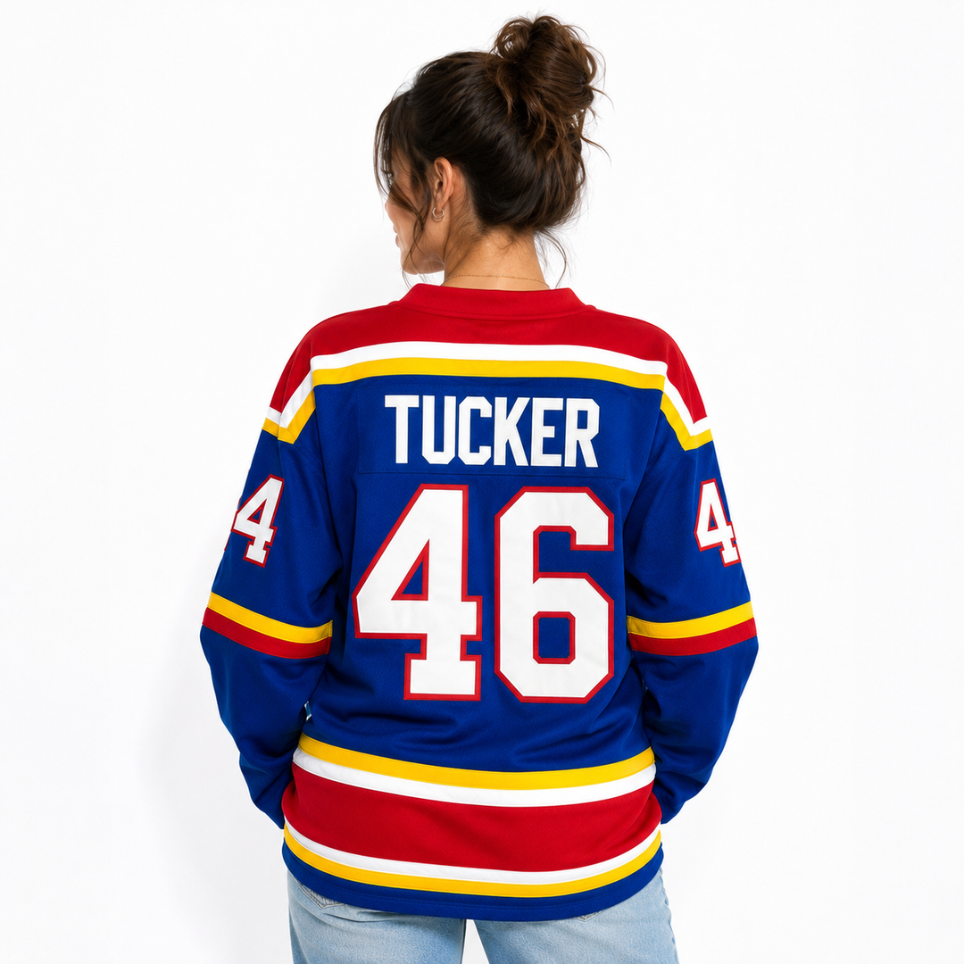 Tucker No. 46 Briar Hockey Jersey - Blue Pro Edition