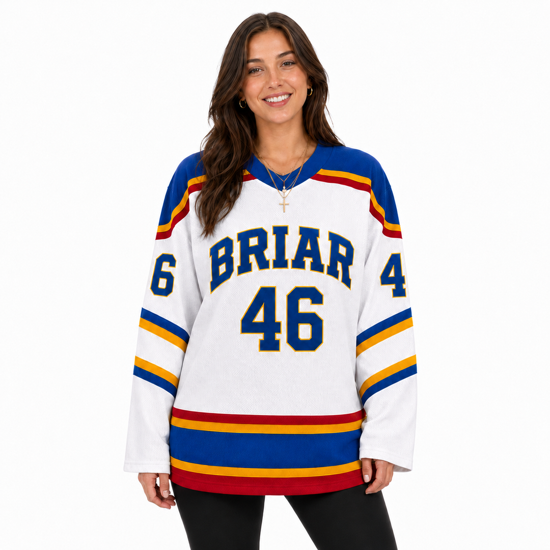 Tucker No. 46 Briar Hockey Jersey - White Pro Edition