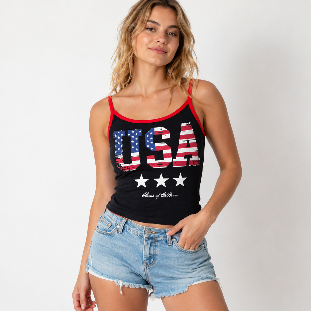 USA Home of the Brave Cami Top