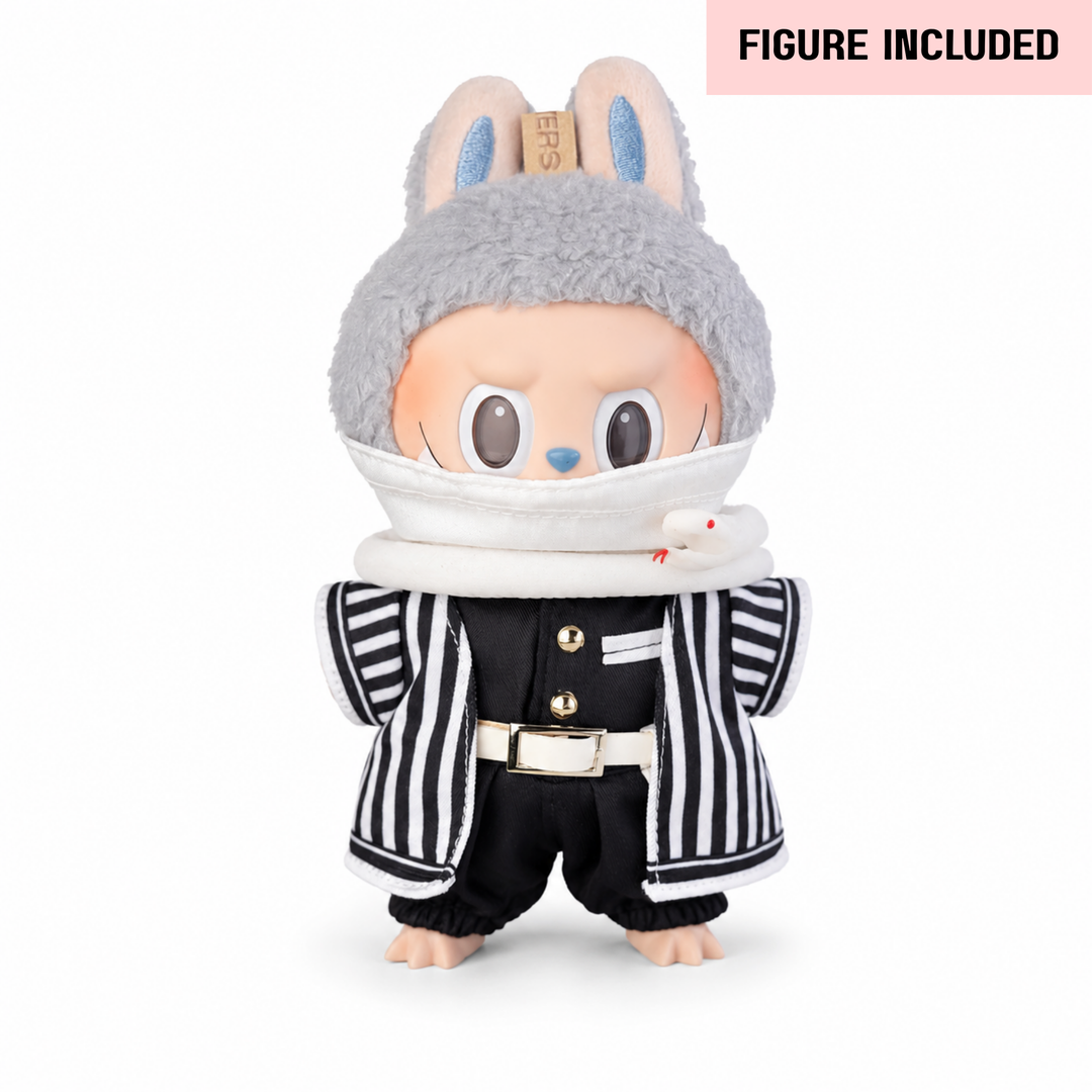Labubu Demon Slayer Obanai Outfit Set – Complete with Authentic Sea Salt Coconut Figure