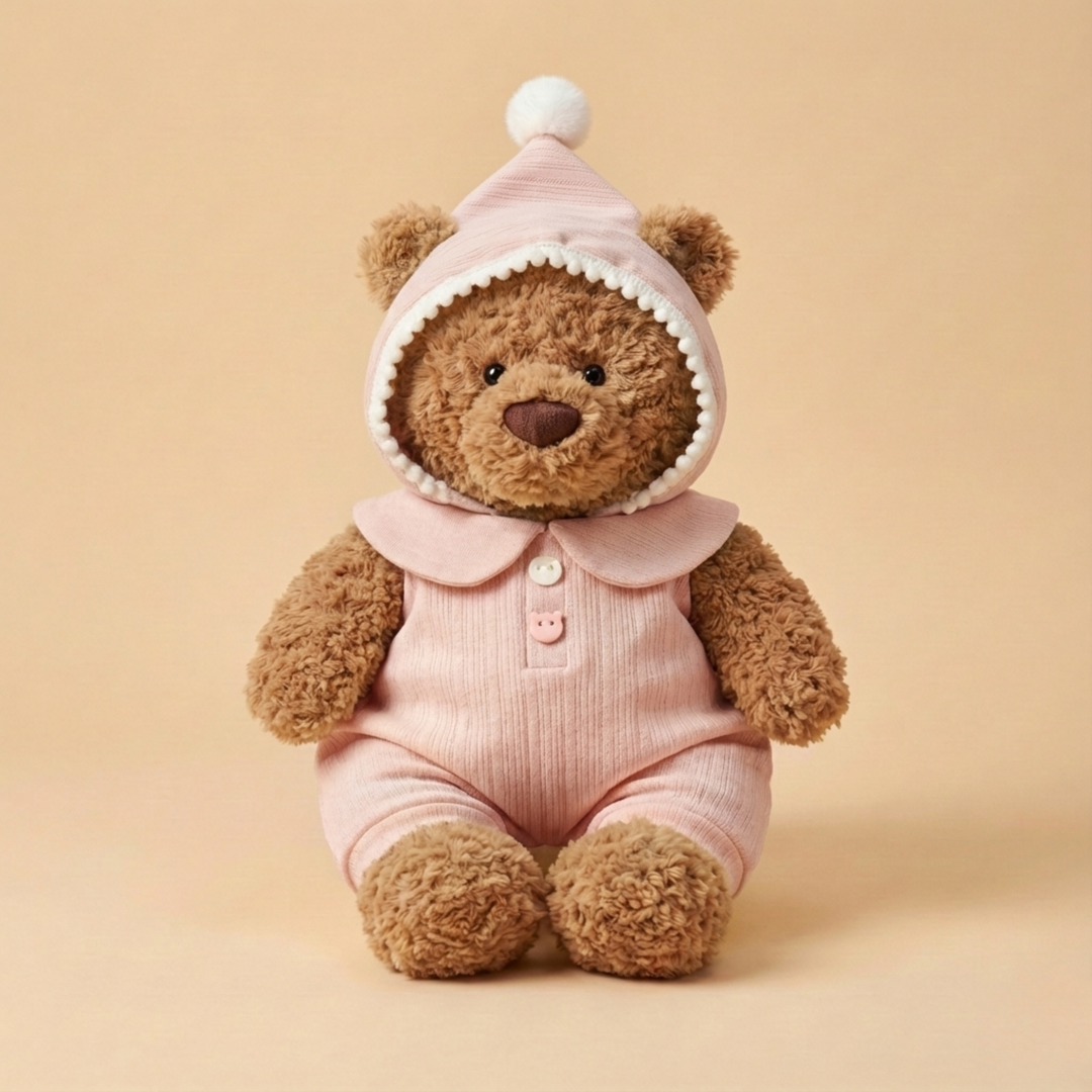 Jellycat Hooded Romper Outfit – Jellycat plush stuffed animal outfit handmade doll clothes accessory