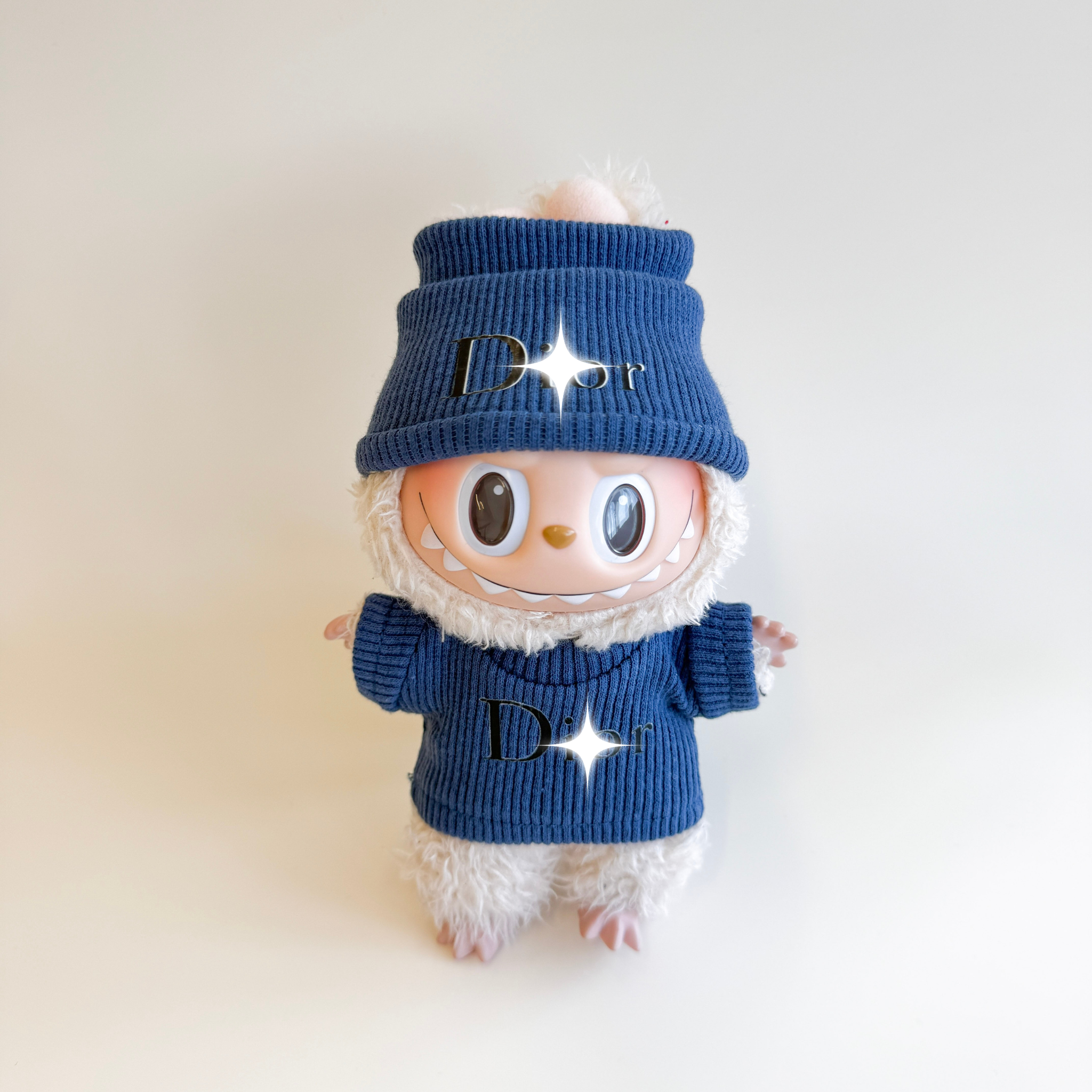 Labubu Classic Knitwear Outfit Set – Winter Edition flat lay product shot – Lizzie & Friends