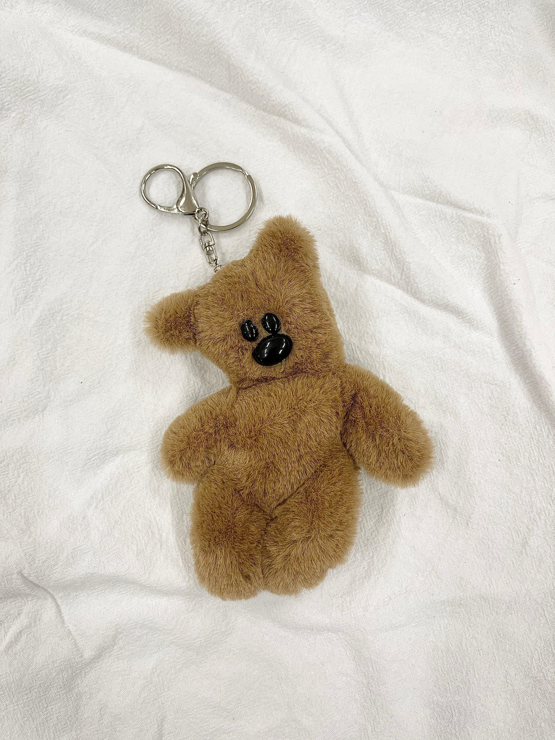 Fluffy Teddy Bag Charm - 4-in-1 Versatile Styles