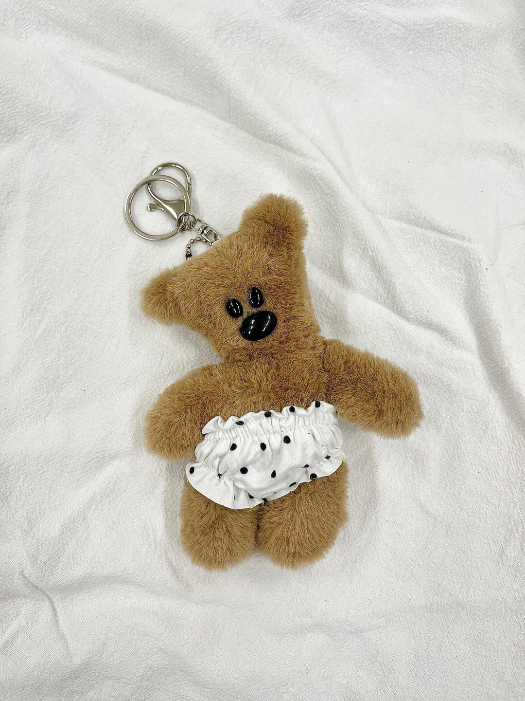 Fluffy Teddy Bag Charm - 4-in-1 Versatile Styles