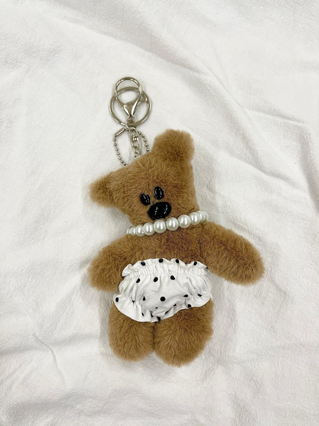 Fluffy Teddy Bag Charm - 4-in-1 Versatile Styles